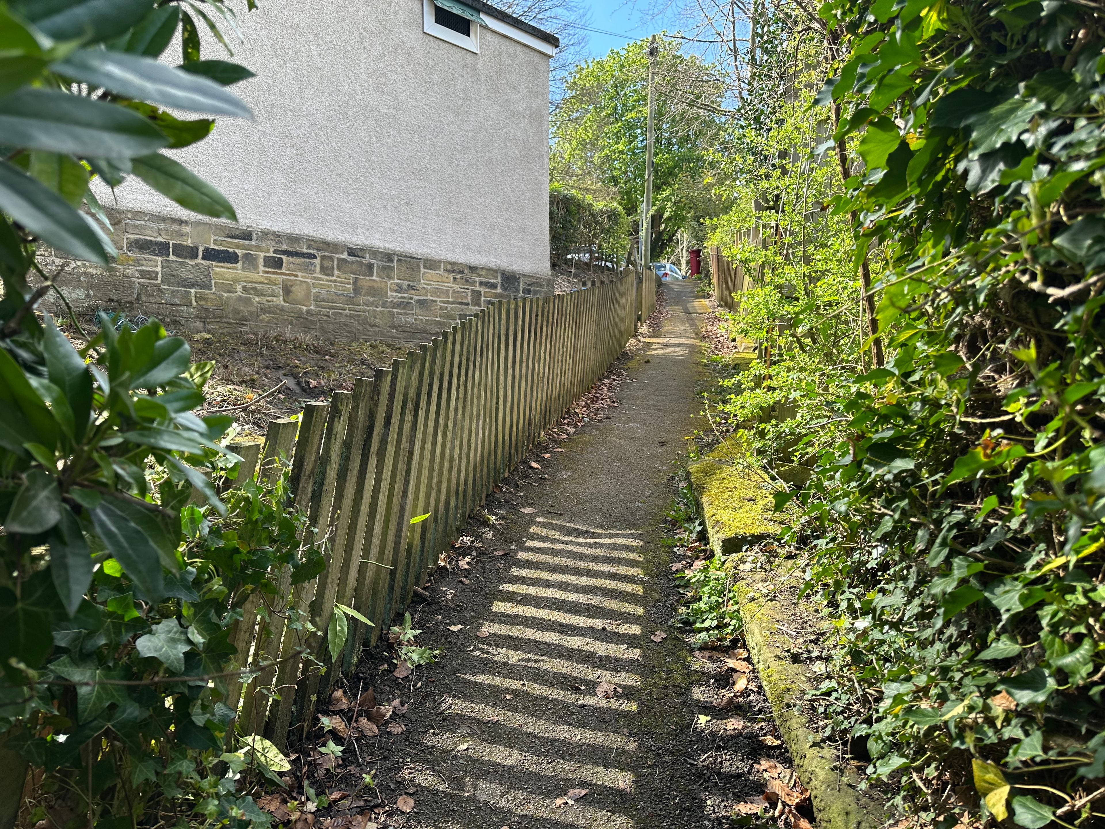 Before — Close-board fence & paving transformation